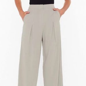 High waisted wide leg pants
